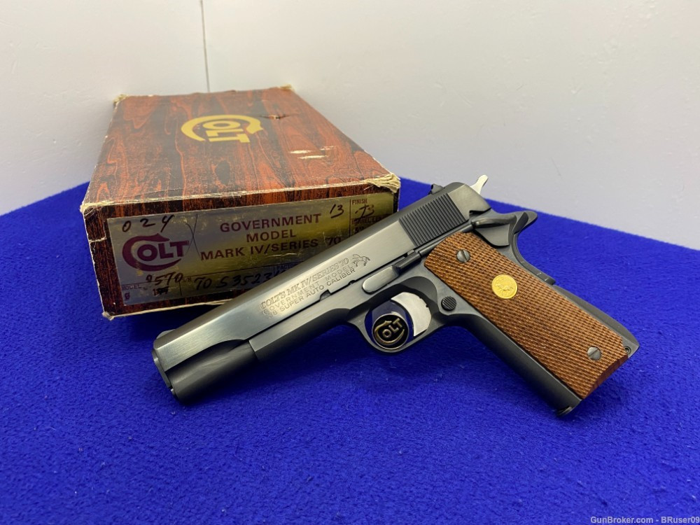 SOLD* 1979 Colt MKIV Series 70 .38super Blue 5