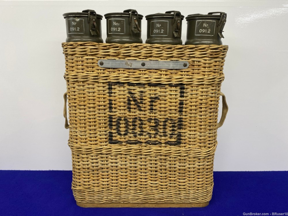 SOLD* Vintage Four Nr 091.2 Military Mortar Rocket Canisters w