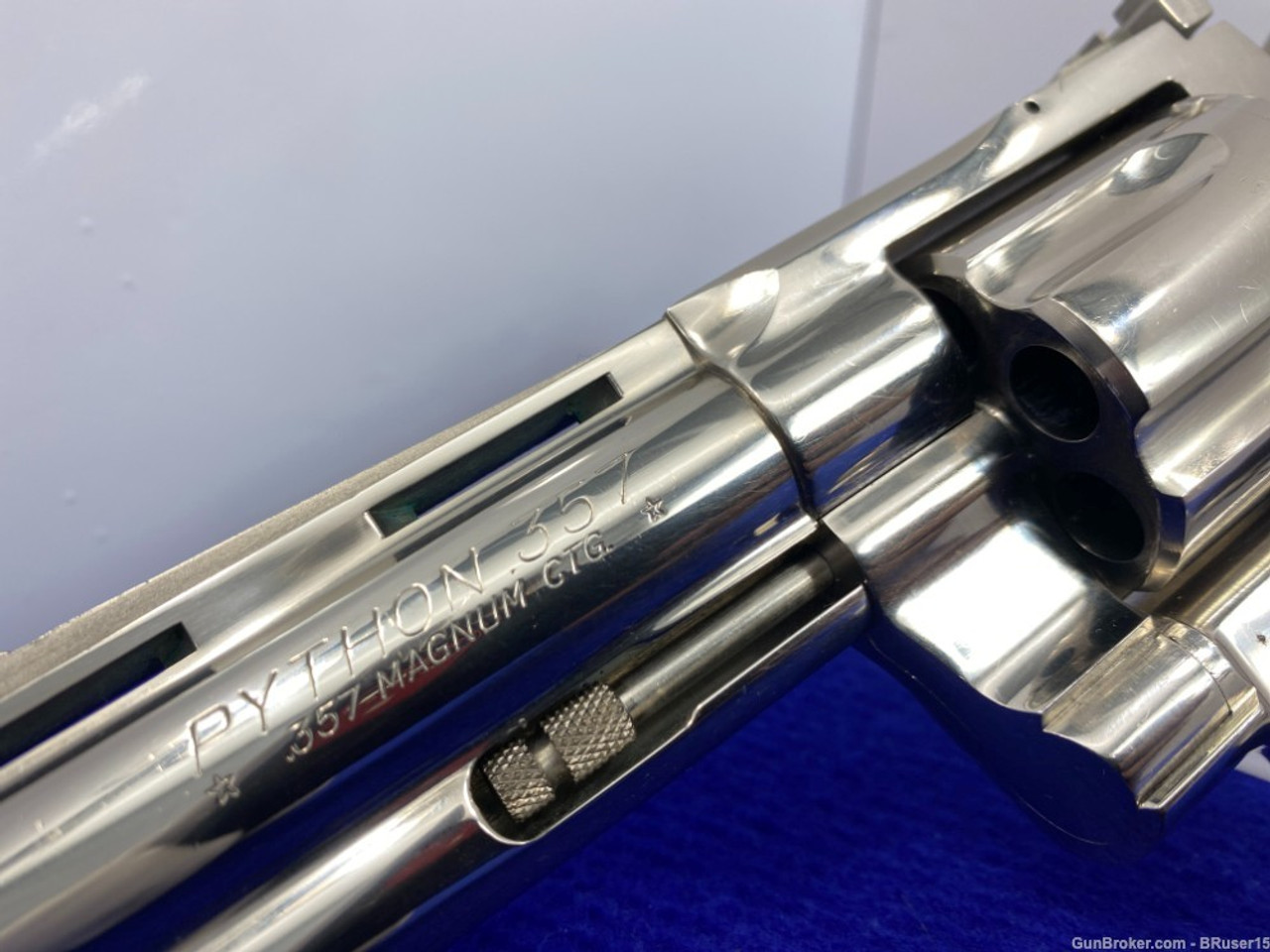 SOLD* 1966 Colt Python .357 Mag Nickel 4