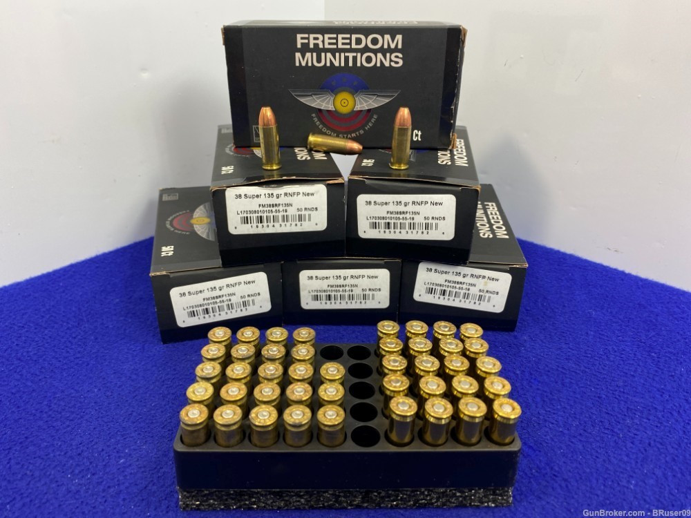 SOLD* 273-Rounds Of Freedom Munitions .38 Super Ammunition SOLD* 273-Rounds Of Freedom Munitions .38 Super Ammunition