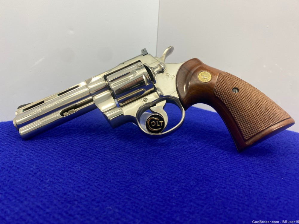 SOLD* 1972 Colt Python .357 Mag Nickel 4