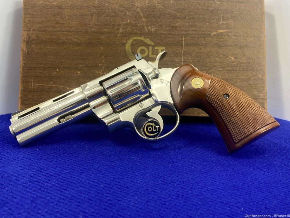 SOLD* 1972 Colt Python .357 Mag Nickel 4