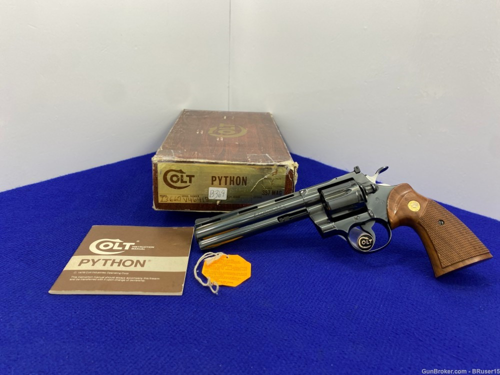 SOLD* 1979 Colt Python .357 Mag Blue 6