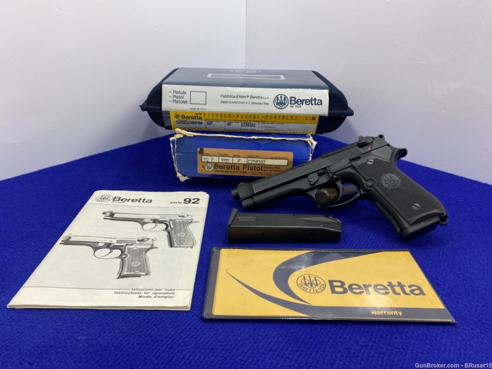 SOLD* 1985 Beretta 92F 9mm Black 4 3/4