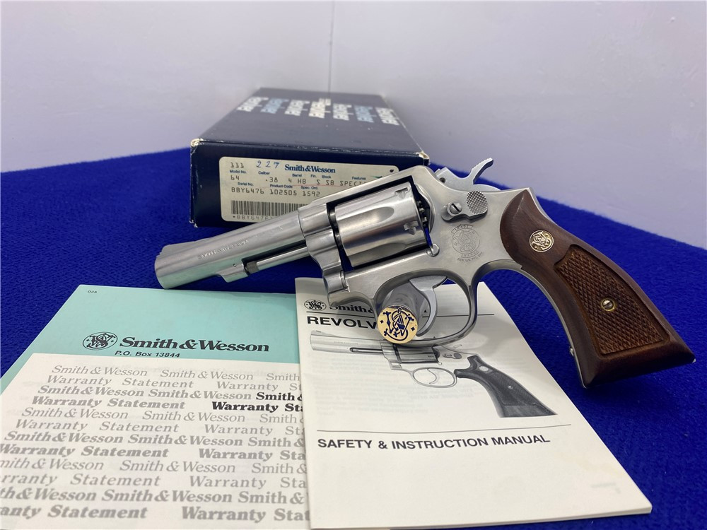 SOLD* 1989 Smith Wesson 64-5 .38 S&W Spl Stainless 4