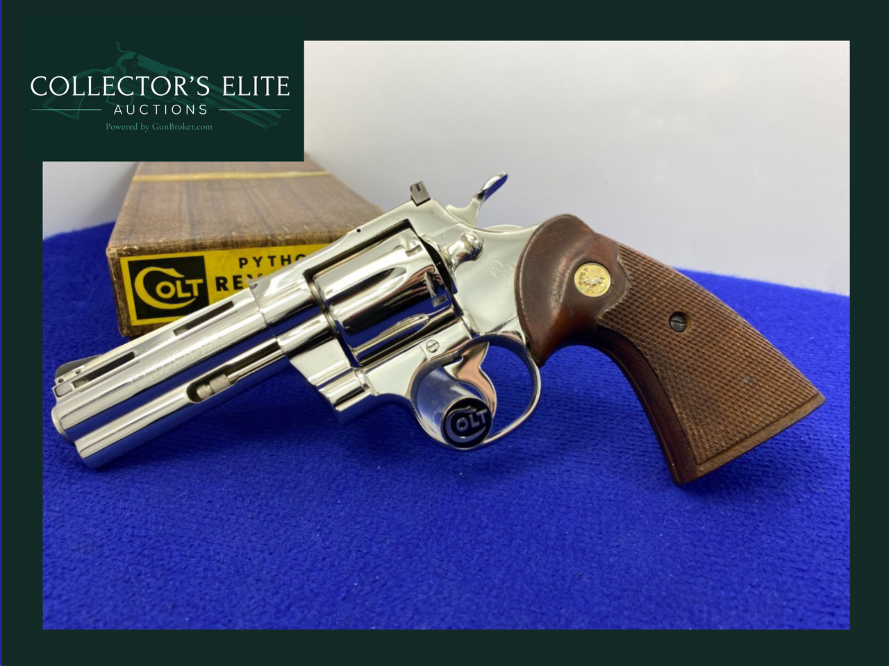 SOLD* 1963 Colt Python .357 Mag *GORGEOUS NICKEL FINISH WITH 4