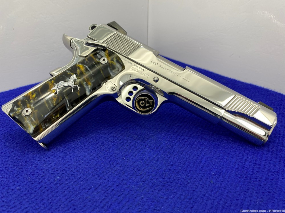 SOLD* 2013 Colt Government 45ACP -BREATHTAKING BRIGHT STAINLESS