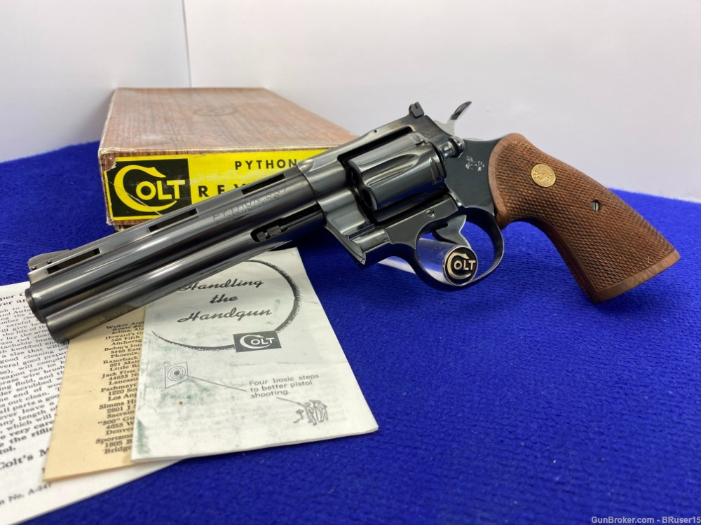 SOLD* 1961 Colt Python .357 Magnum Blue 6