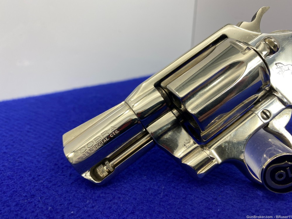 SOLD* 1977 Colt Cobra .38 Special Nickel 2