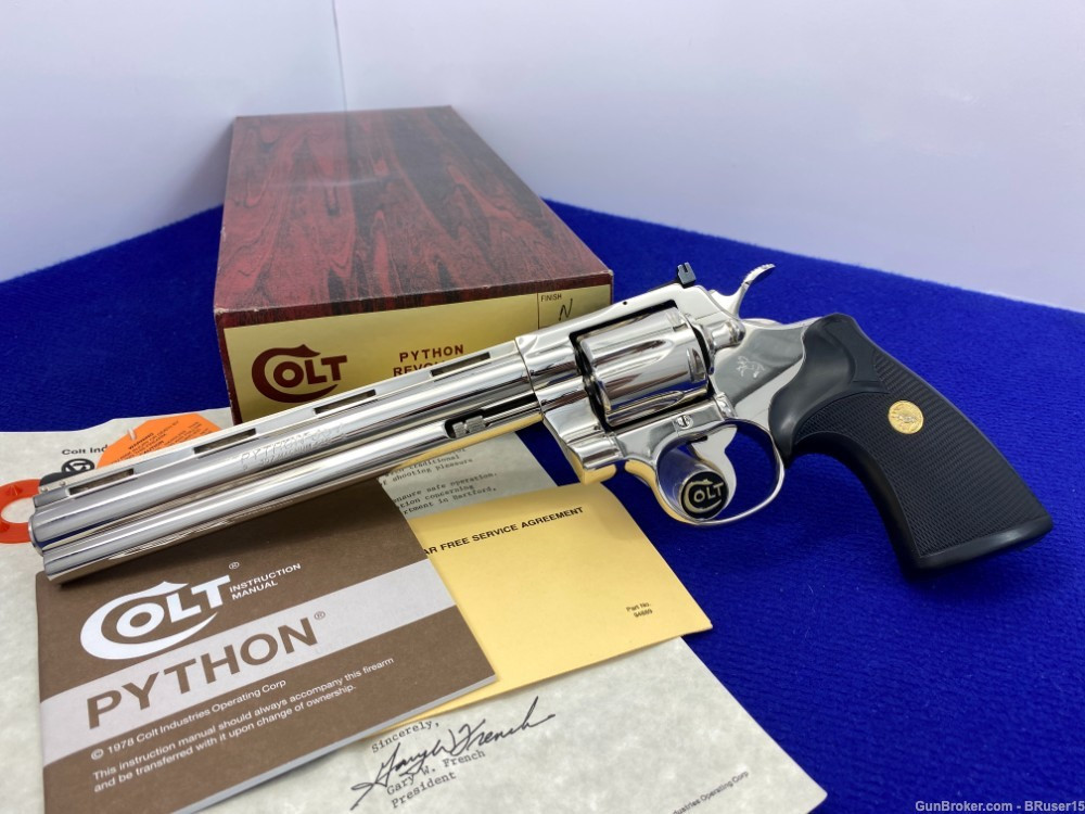 SOLD* 1980 Colt Python .357 Mag *HIGHLY DESIRABLE NICKEL FINISH
