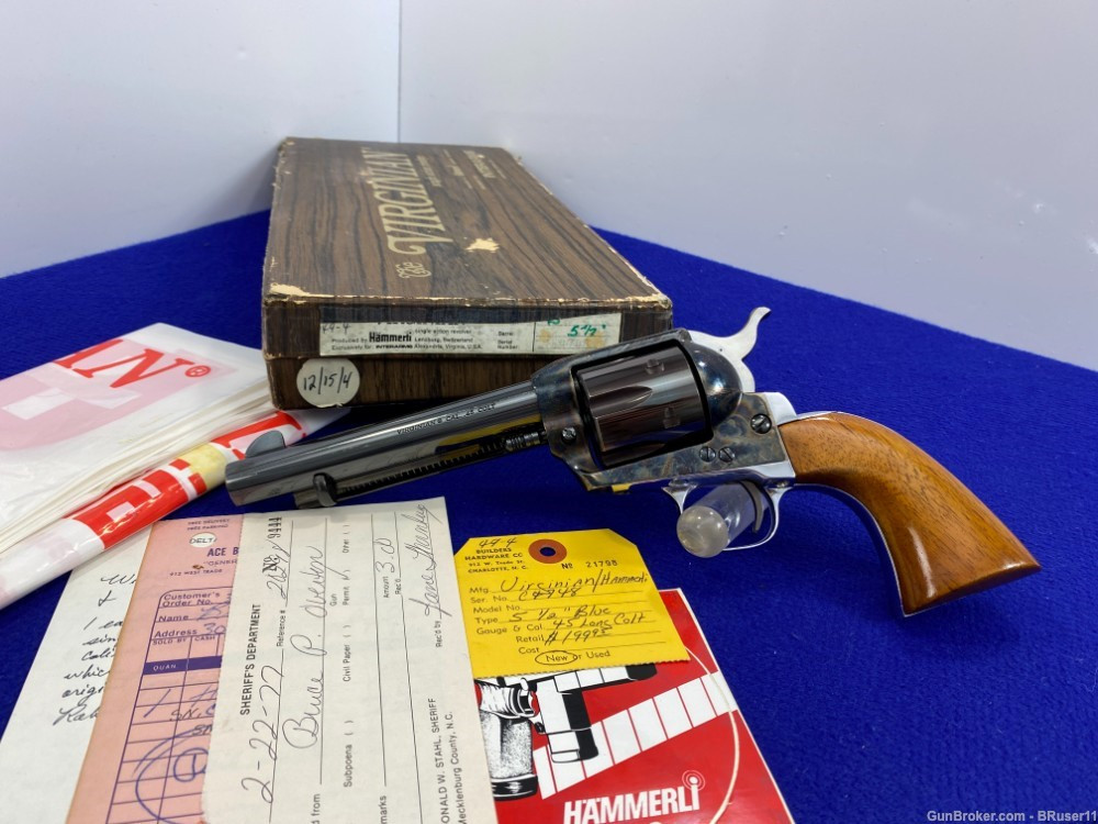 SOLD* Hammerli/Interarms Virginian .45 LC Blue/CCH *SWISS SINGLE