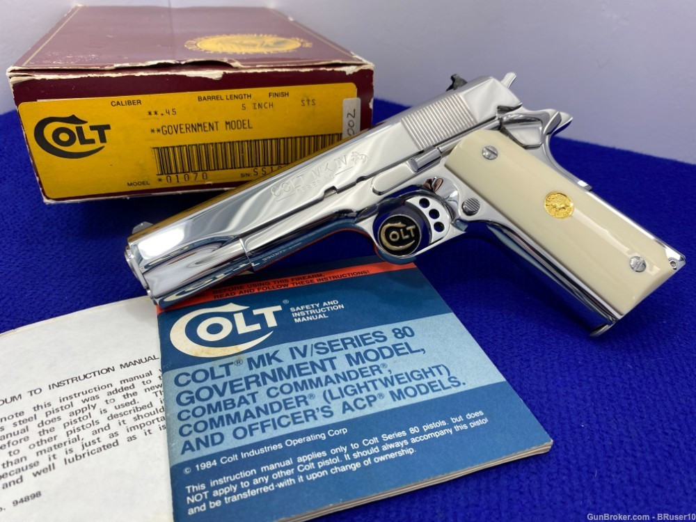 SOLD* 1986 Colt Government MKIV .45 ACP *BREATHTAKING BRIGHT