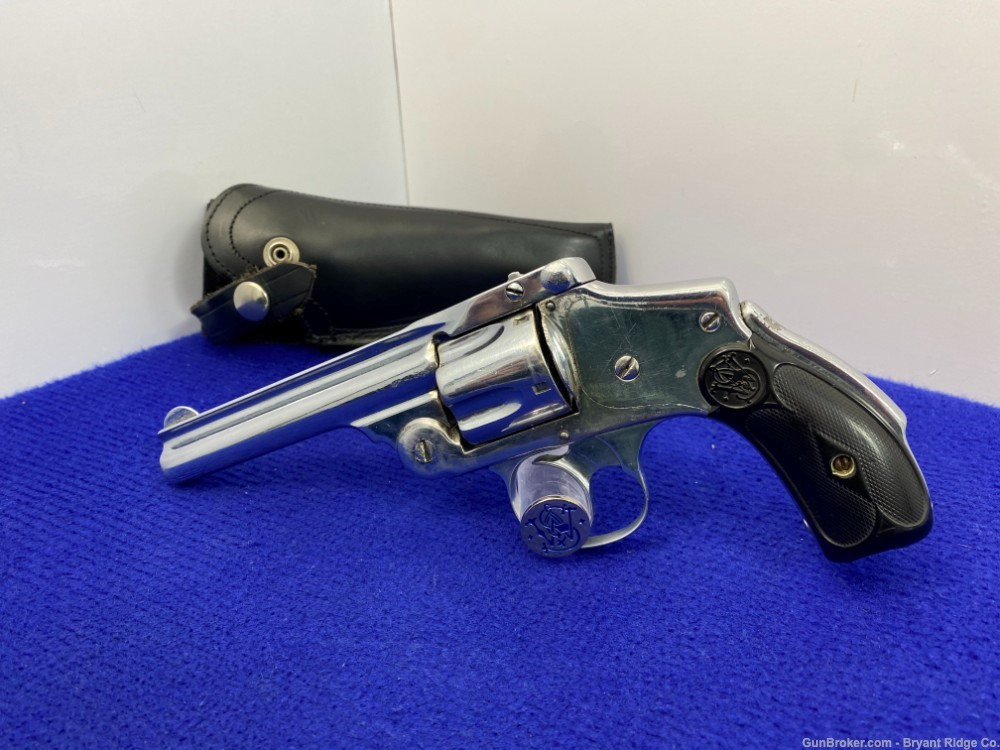 SOLD* Smith Wesson .38 Safety Hammerless 4th Model Nickel *FABLED