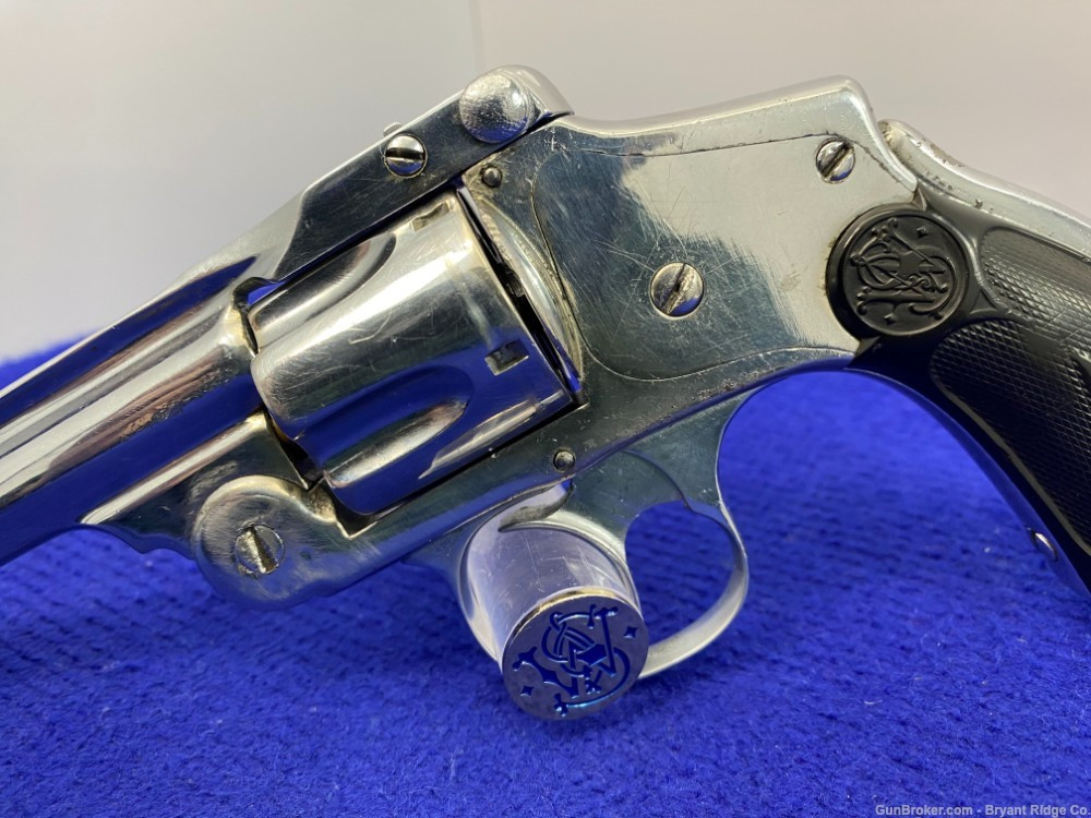 SMC 11.52 リボルバー .38 SW 59 SOLD* Smith Wesson .38 Safety Hammerless 4th Model Nickel *FABLED