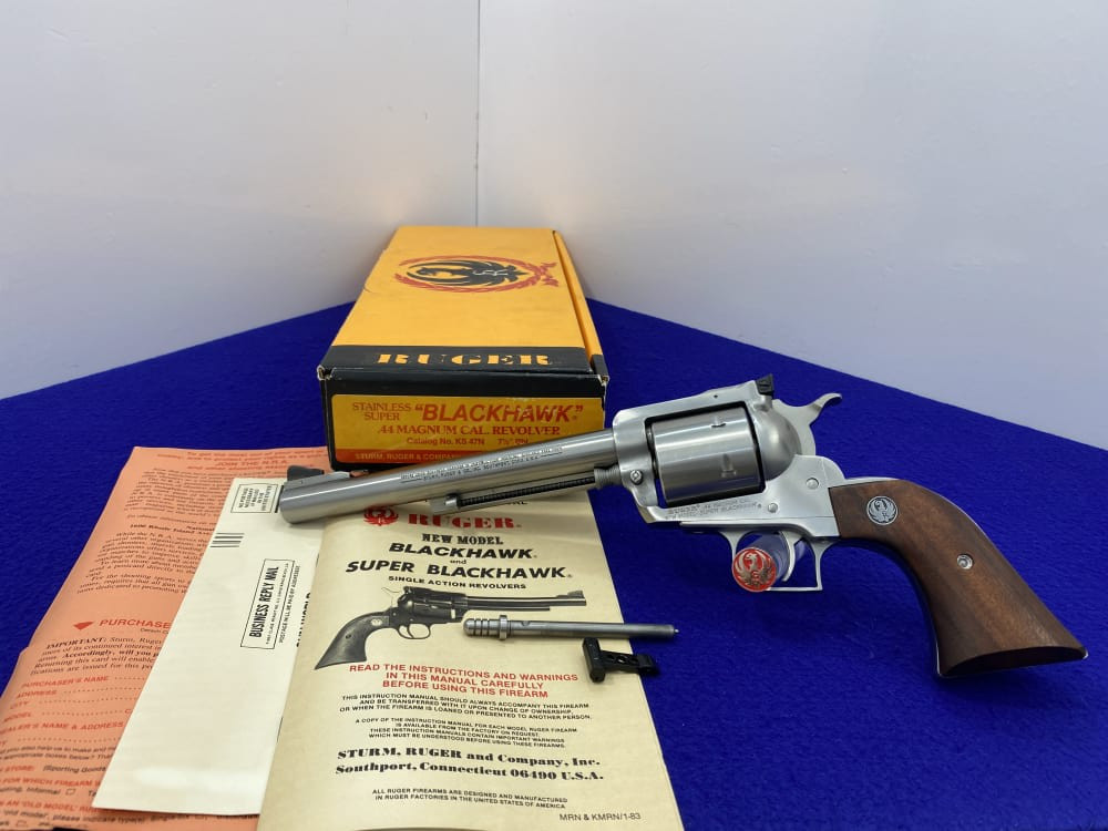 RUGER BLACKHAWK CAL 44 金属モデルガン 1984 Ruger New Mod Super Blackhawk .44Mag *RELIABLE SINGLE-ACTION