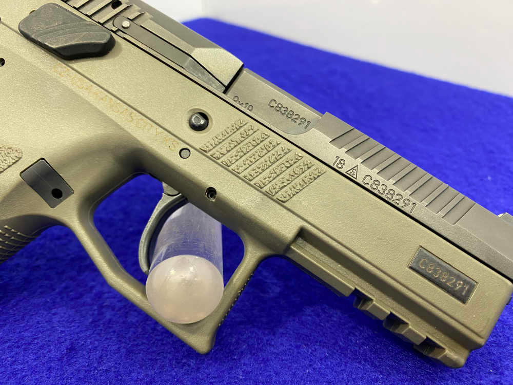 SOLD* 2018 CZ P-07 9mm Black/OD Green 3.8