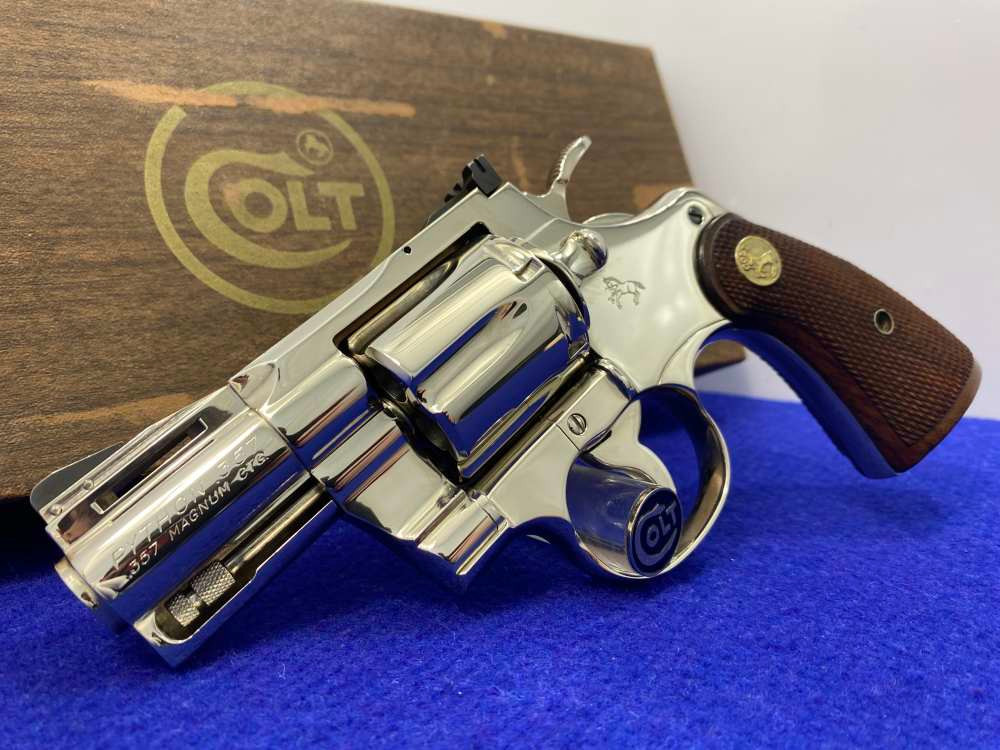 1977 -Vintage- Colt Python .357 Bright Nickel **HIGHLY COVETED 2.5