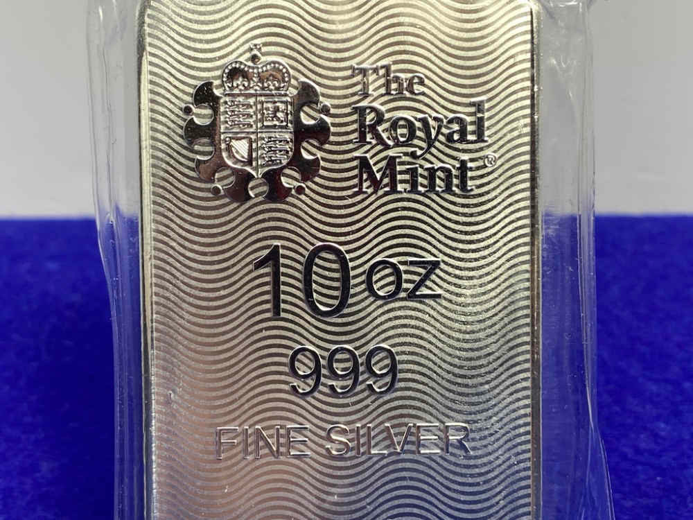 1)* The Royal Mint -10oz 999 FINE SILVER BAR- Britannia FACTORY