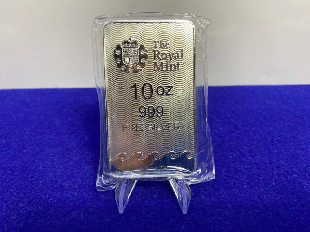 1)* The Royal Mint -10oz 999 FINE SILVER BAR- Britannia FACTORY