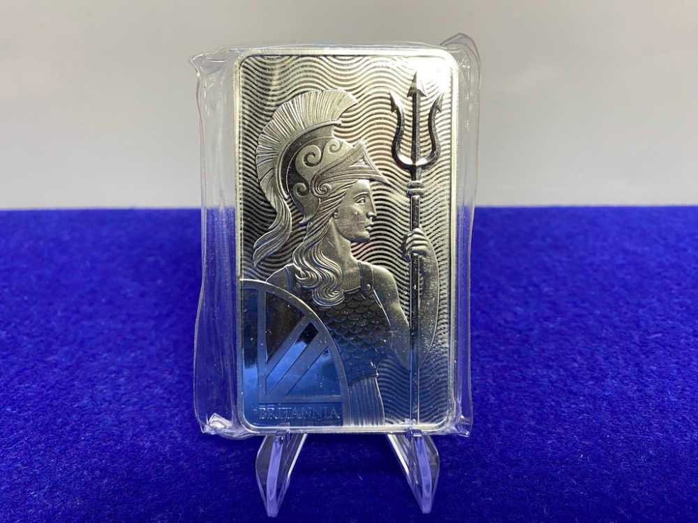 1)* The Royal Mint -10oz 999 FINE SILVER BAR- Britannia FACTORY