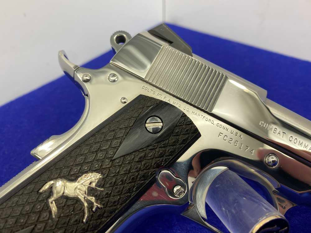 1989 Colt Combat Commander .45 ACP Stainless *STUNNING BRIGHT