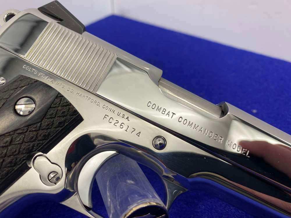 1989 Colt Combat Commander .45 ACP Stainless *STUNNING BRIGHT