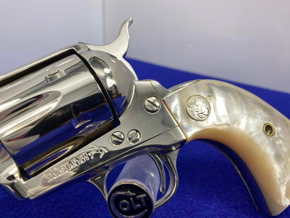 1992 Colt Single Action Army 45 Nickel 4.75 *GENUINE MOTHER OF