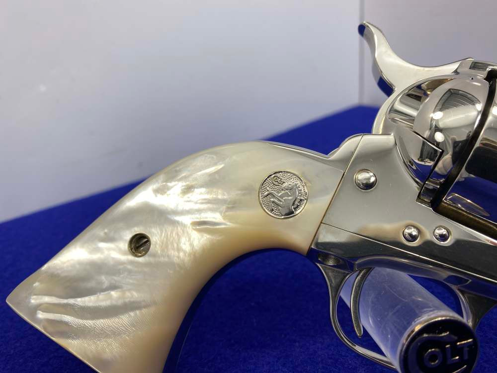 COLT SINGLE ACTION ARMY .45 モデルガン 1992 Colt Single Action Army 45 Nickel 4.75 *GENUINE MOTHER OF