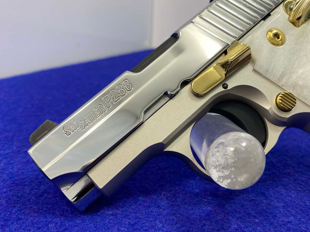 ♥️プレミアムモデル ゴールドシルバー 2019 Sig Sauer P238 .380 ACP Chrome/Gold 2.7