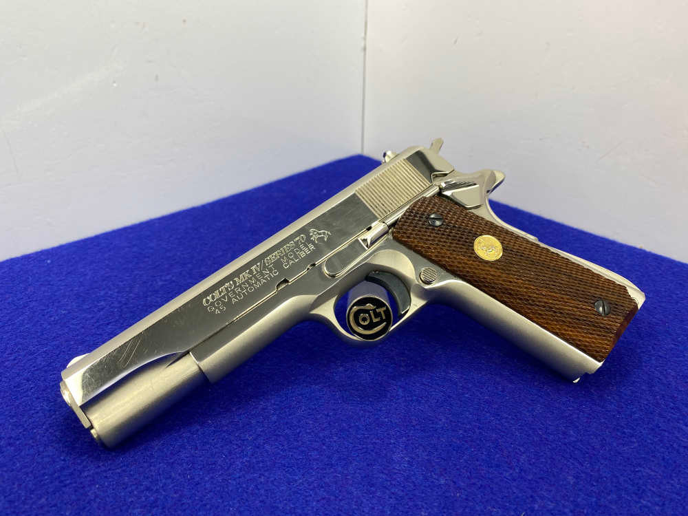 1981 Colt Government Series 70 .45acp *ABSOLUTELY GORGEOUS NICKEL