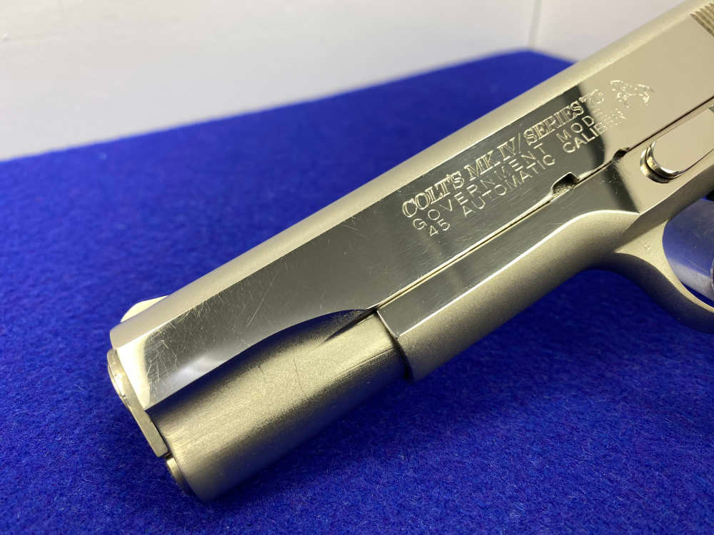 1981 Colt Government Series 70 .45acp *ABSOLUTELY GORGEOUS NICKEL