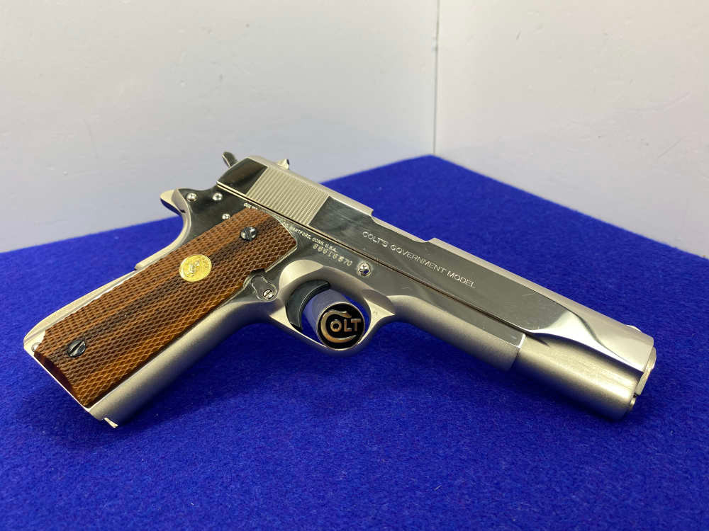 1981 Colt Government Series 70 .45acp *ABSOLUTELY GORGEOUS NICKEL