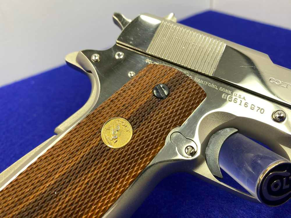 1981 Colt Government Series 70 .45acp *ABSOLUTELY GORGEOUS NICKEL