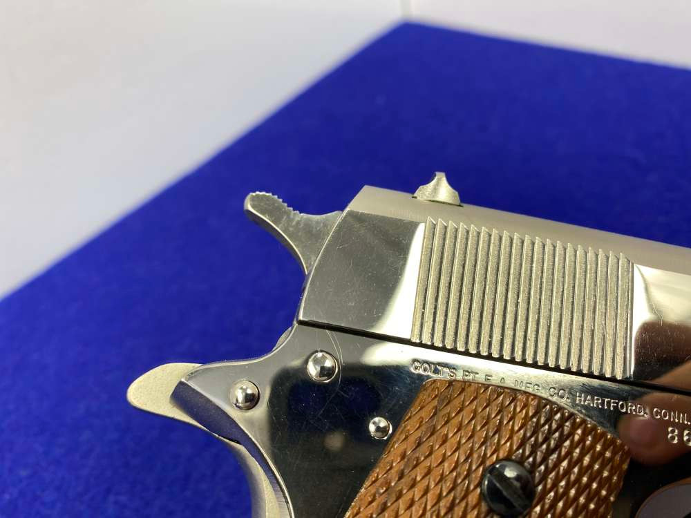 1981 Colt Government Series 70 .45acp *ABSOLUTELY GORGEOUS NICKEL