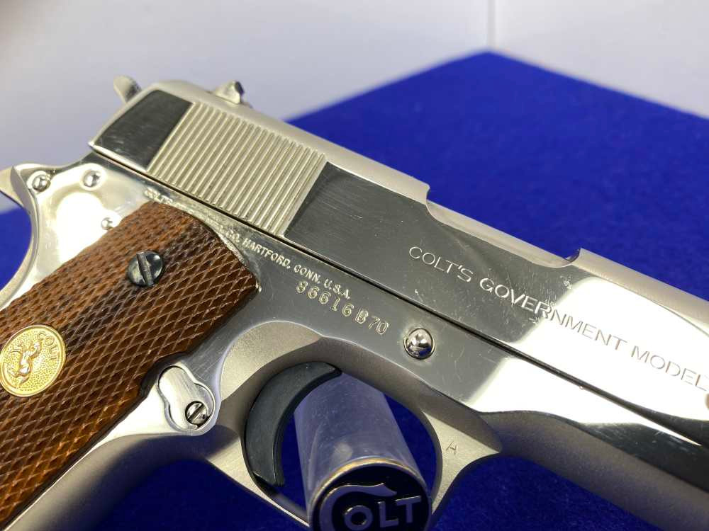 1981 Colt Government Series 70 .45acp *ABSOLUTELY GORGEOUS NICKEL