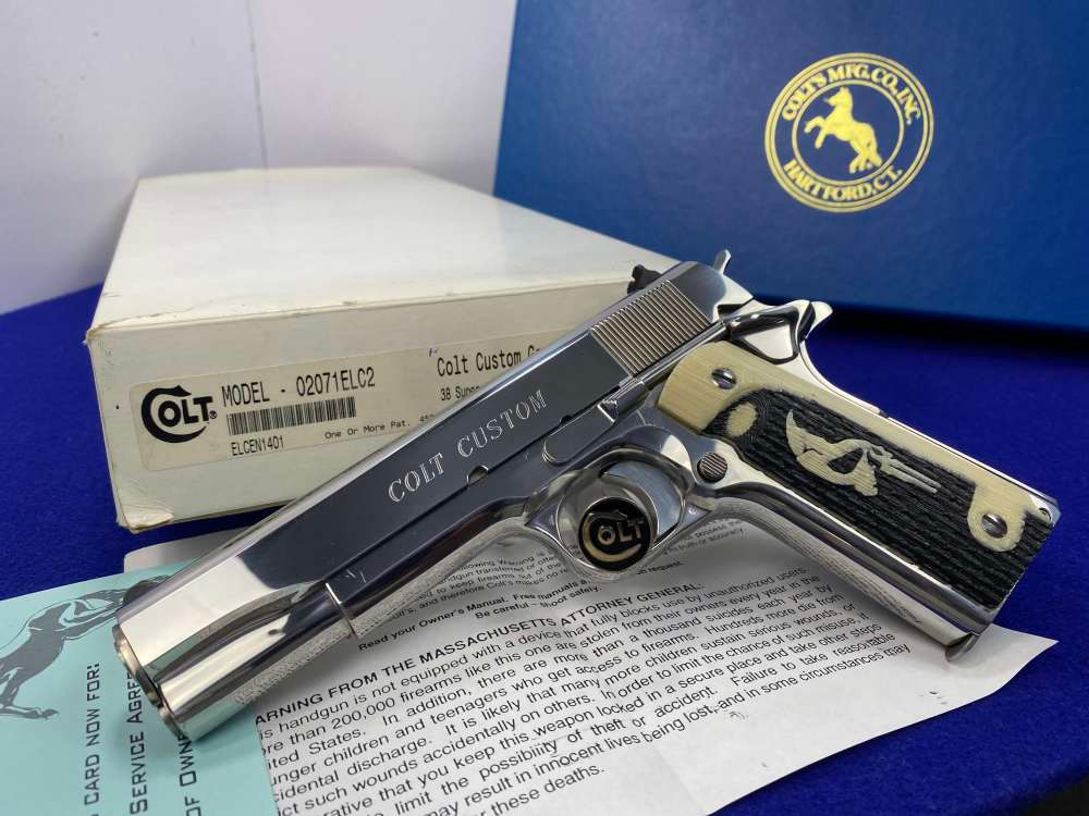 Colt Custom ELCEN Government .38super *ULTRA RARE FACTORY BRIGHT