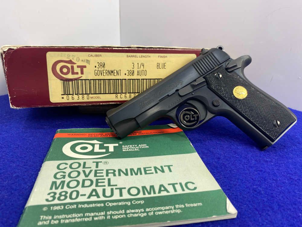 1987 Colt Government 380 .380 ACP Blue 3.25