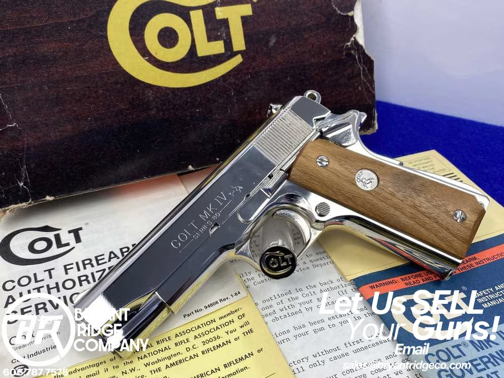 1984 Colt Combat Commander .45ACP *GORGEOUS BRIGHT NICKEL MODEL