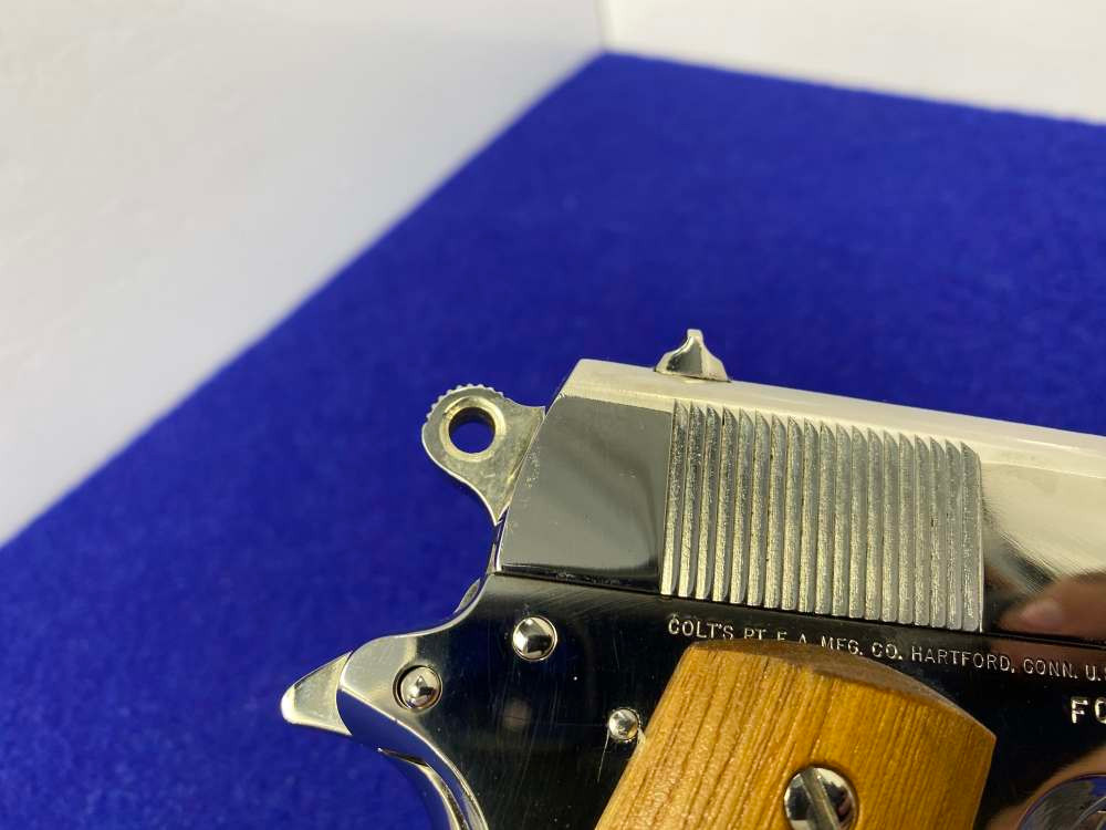 1984 Colt Combat Commander .45ACP *GORGEOUS BRIGHT NICKEL MODEL