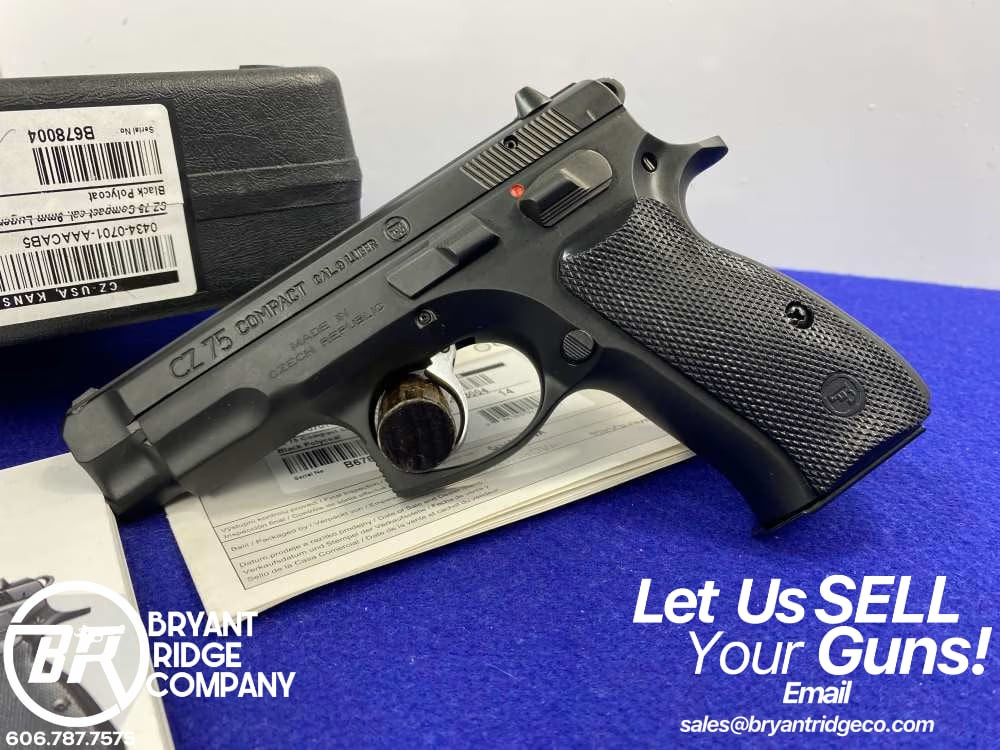 CZ-75 Compact 9mm Luger Black 3.75