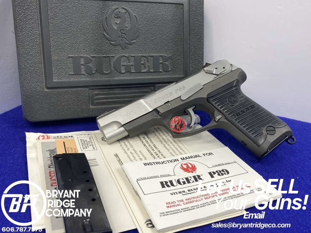 1993 Ruger P89 9mm Stainless 4.5