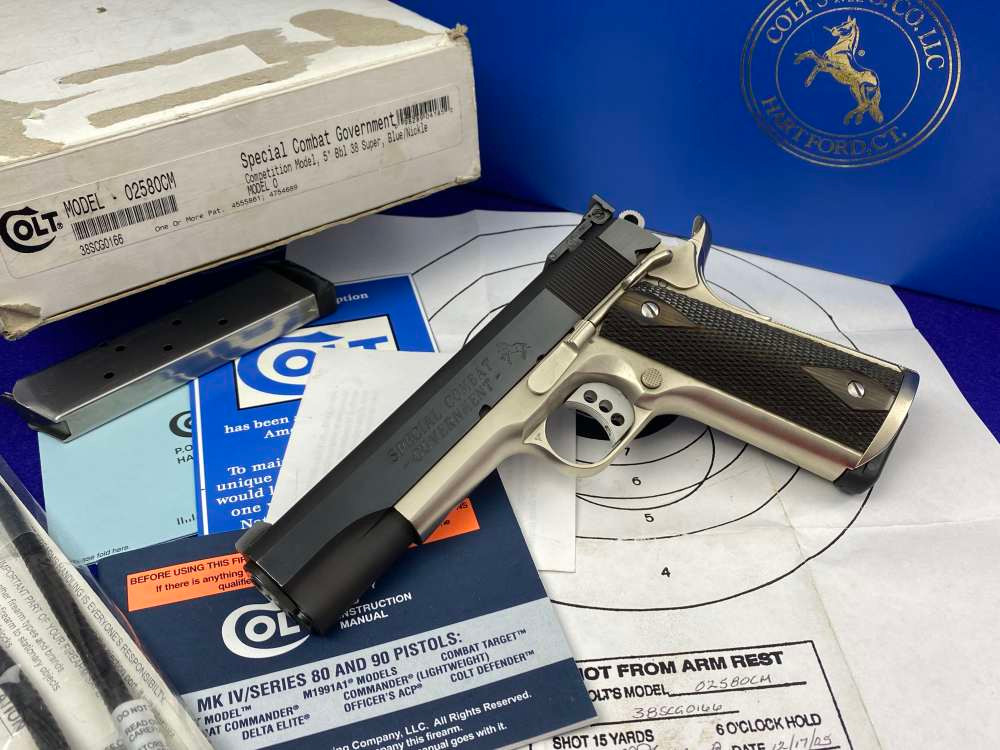 RARE CUSTOM SHOP Colt Special Combat Government E-Nickel Two-Tone