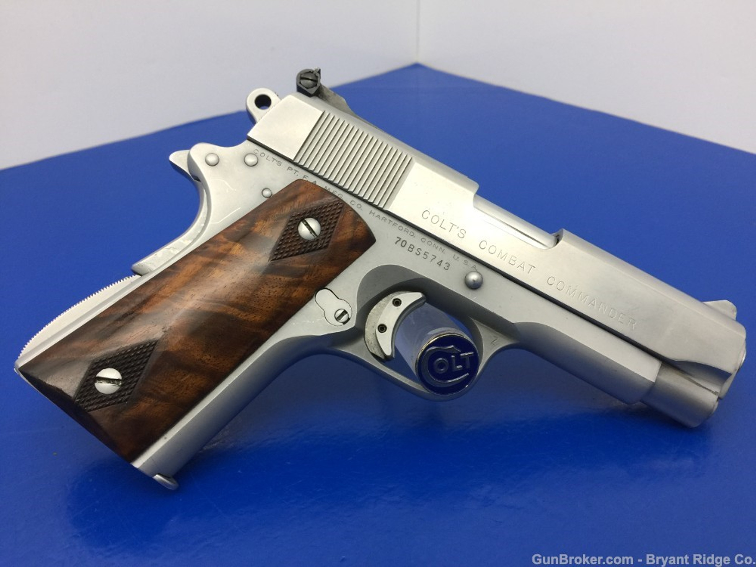 1971 Colt Combat Commander 45 Acp Beautiful Custom Hard Chrome Finish Bryant Ridge 5103