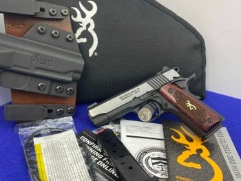 Browning 1911-380 Black Label Medallion .380 ACP *ENGRAVED ROSEWOOD GRIPS*