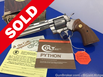 1981 Colt Python E-Nickel 8in