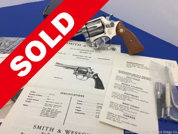 1980 Smith & Wesson Model 63 .22LR 4" Stainless Steel Finish 