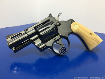 1971 Colt Python 2.5" *GORGEOUS COLT ROYAL BLUE & MASTODON IVORY GRIPS