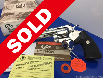 1992 Colt Python 8" FACTORY BRIGHT STAINLESS Absolutely New In Box