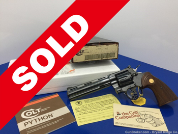 1981 Colt Python 6" .357Mag -COLT ROYAL BLUE FINISH-