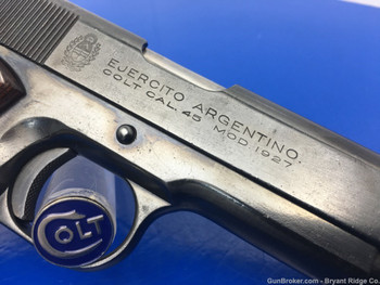 1927 Colt Ejercito Argentino 1911A1 .45acp Blue 5" *RARE ARGENTINA EXPORT*